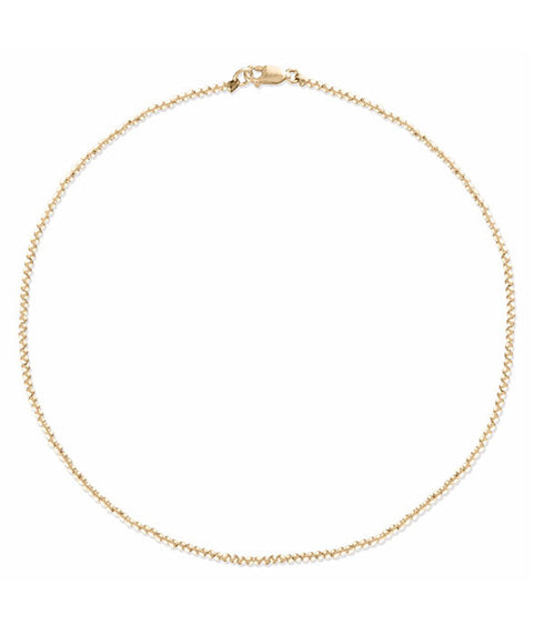 2MM Gold Ball Necklace - 15"